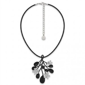 Collier pendentif floral bleuté Ikita - bijou unique