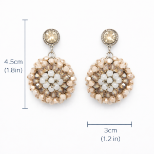 Boucles d’oreilles Ikita perles nacrées - bijou unique