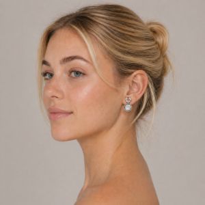 Boucles Ikita Opale Argent - bijou unique