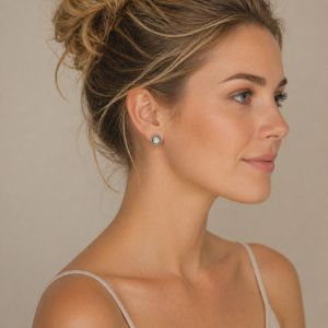 Boucles puces opale irisée Ikita - bijou unique
