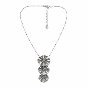 Collier pendentif argenté IKITA - bijou unique