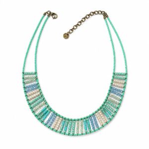 Collier perles turquoise & pastel - bijou unique
