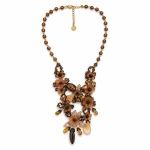 Collier floral ambre Ikita - bijou unique