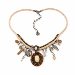 Collier ras de cou bohème charms IKITA - bijou unique
