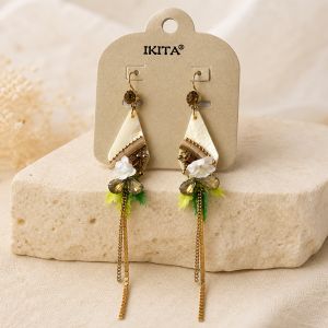 Boucles IKITA fleurs nacrées - bijou unique