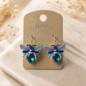 Boucles IKITA insecte émail - bijou unique