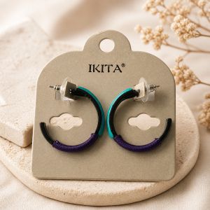 Boucles IKITA créoles colorées - bijou unique