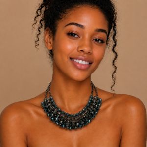 Collier Statement Perles Irisées - bijou unique