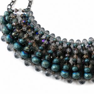 Collier Statement Perles Irisées - bijou unique