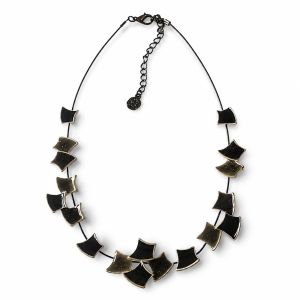 Collier Éclat Graphique Noir - bijou unique