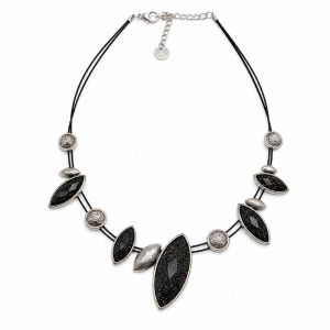 Collier IKITA Noir Pailleté - bijou unique