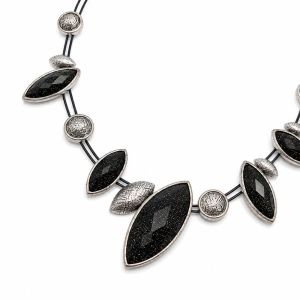 Collier IKITA Noir Pailleté - bijou unique