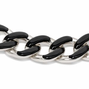 Collier IKITA Chaîne Noir Argent - bijou unique