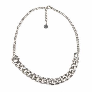 Collier chaîne argentée Luna - bijou unique