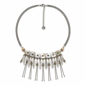 Collier plastron pampilles IKITA - bijou unique