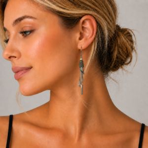 Boucles d’oreilles longues bohème IKITA - bijou unique