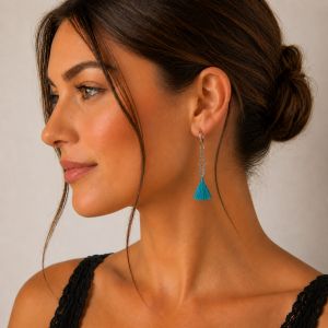 Boucles d’oreilles bohème turquoise IKITA - bijou unique