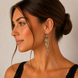 Boucles bohème perlées IKITA - bijou unique