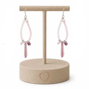 Boucles IKITA Douce Rosée - bijou unique