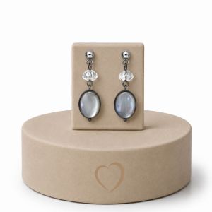 Boucles Lueur Opaline - bijou unique