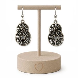 Boucles d’oreilles argentées spirales IKITA - bijou unique