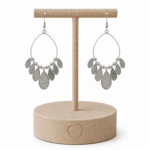Boucles d’oreilles pendantes Gouttes Argentées IKITA - bijou unique