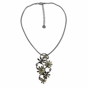 Collier Fleurs Fumées IKITA - bijou unique