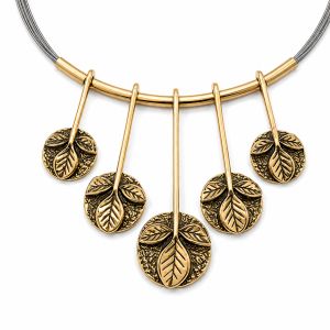 Collier Feuillage Doré IKITA - bijou unique