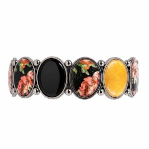Bracelet Floral Émaillé IKITA - bijou unique