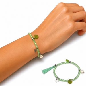 Bracelet Perles Vertes IKITA - bijou unique