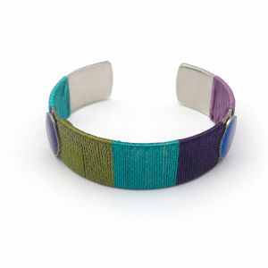 Bracelet Jonc Bleu Vert IKITA - bijou unique