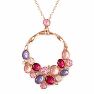 Collier Médaillon Rose IKITA - bijou unique