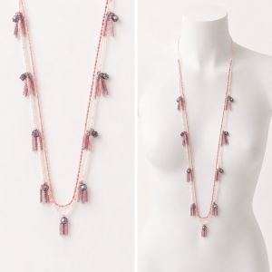 Collier Long Rosé IKITA - bijou unique