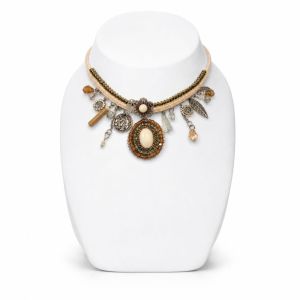 Collier ras de cou bohème charms IKITA - bijou unique