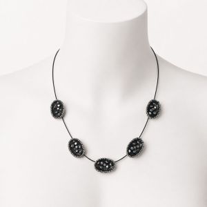 Collier Graphique Noir IKITA - bijou unique