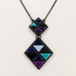Collier Prisme Émaillé IKITA - bijou unique