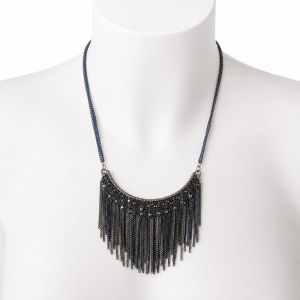 Collier Franges Graphite IKITA - bijou unique