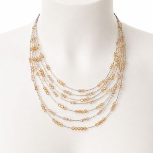 Collier Perles Champagne IKITA - bijou unique