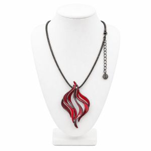 Collier pendentif flamme rouge IKITA - bijou unique