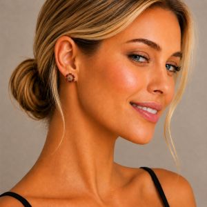 Boucles Grenat Solaire IKITA - bijou unique