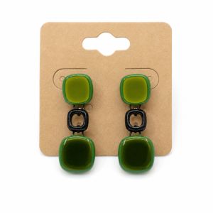 Boucles Vert Profond IKITA - bijou unique