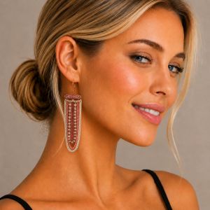 Boucles Rosée Chaînes IKITA - bijou unique