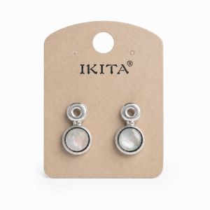 Boucles Ikita Opale Argent - bijou unique