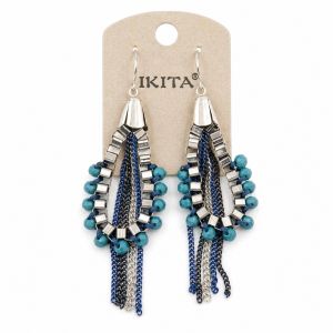 Boucles Ikita Blue Cascade - bijou unique