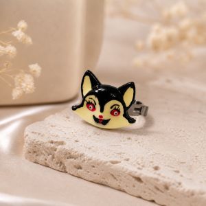 Bague Renard Rétro Émaillée - bijou unique