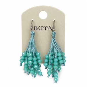 Boucles turquoise éclat bohème IKITA - bijou unique