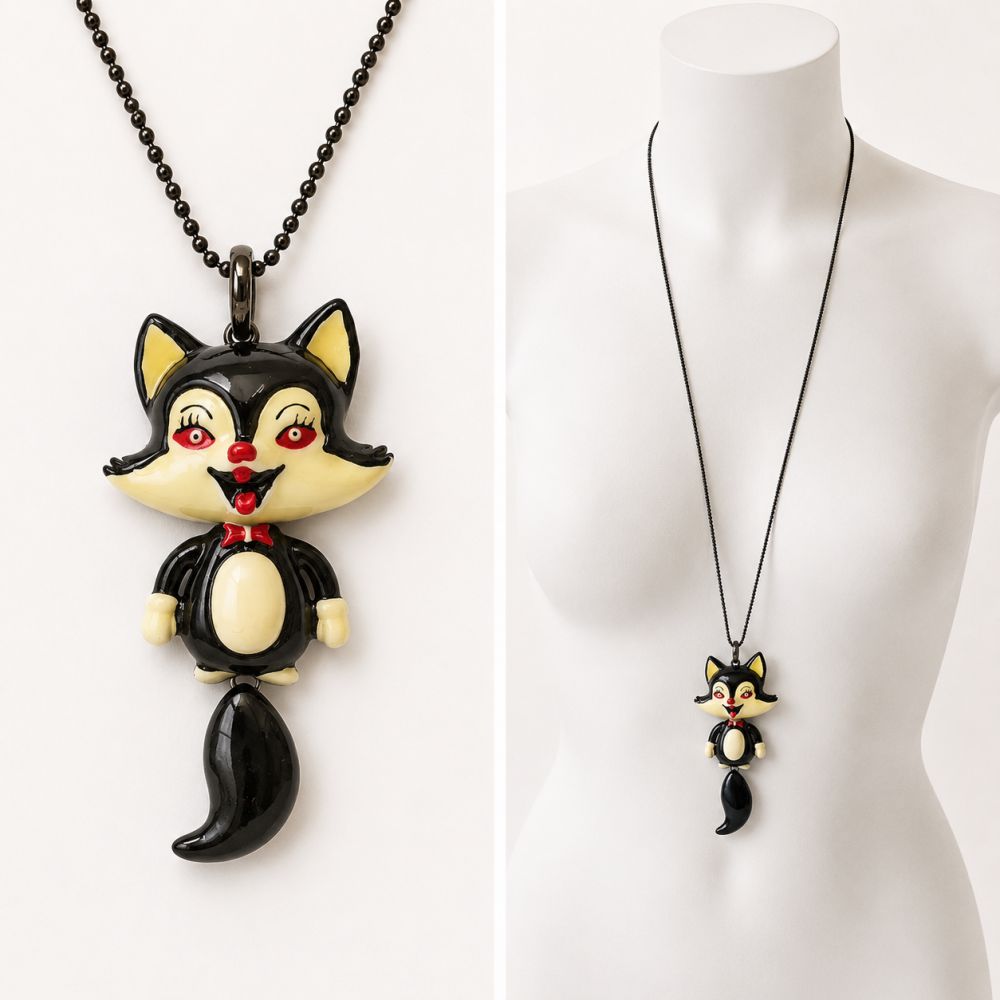 Collier Chat Rétro IKITA - bijou unique