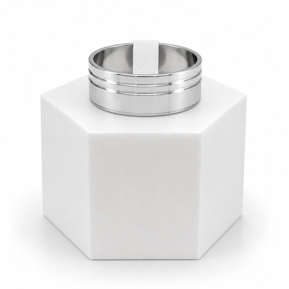 Bague Jonc Trio Argenté T60 ⌀19mm - bijou unique