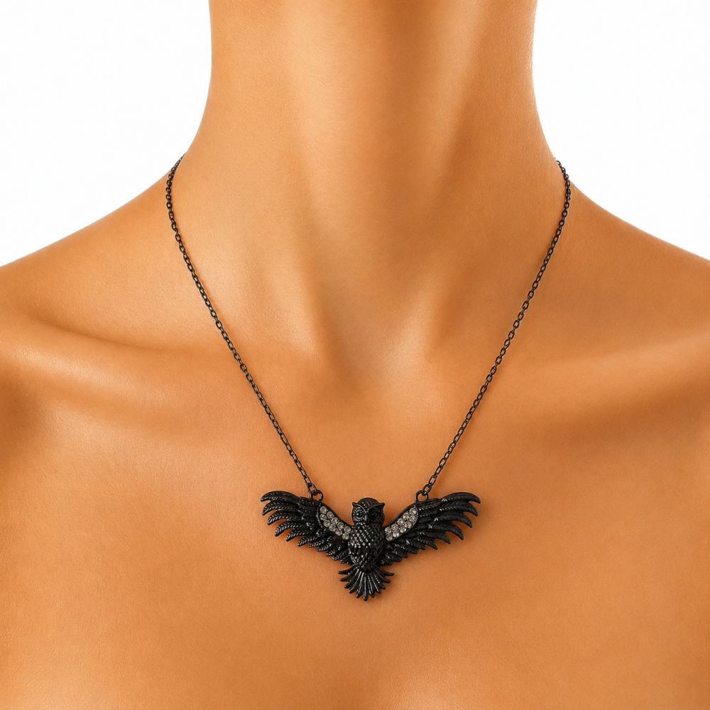 Collier Hibou Mystère IKITA - bijou unique